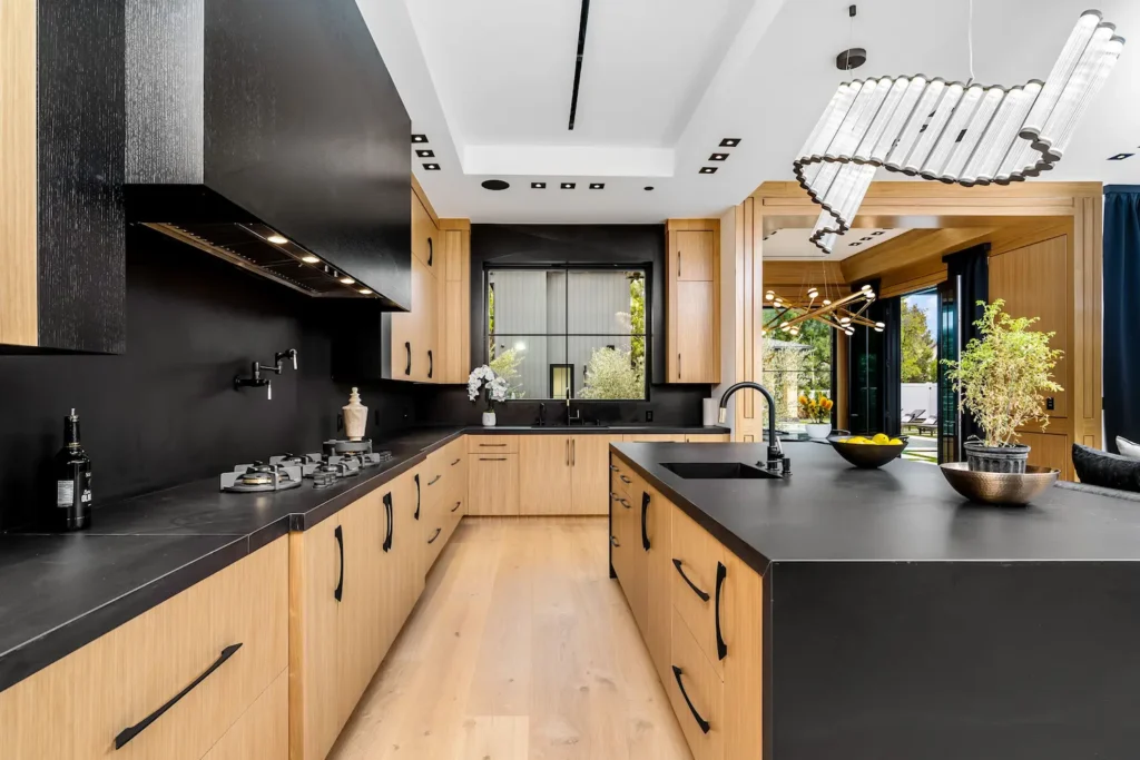 modern kitchen with wooden cabinets and black coun 2025 02 10 06 40 18 utc